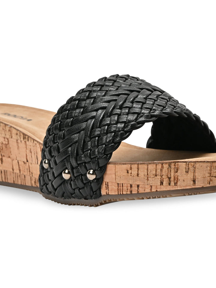 Rocia By Regal Cream Women Woven Slider Wedges