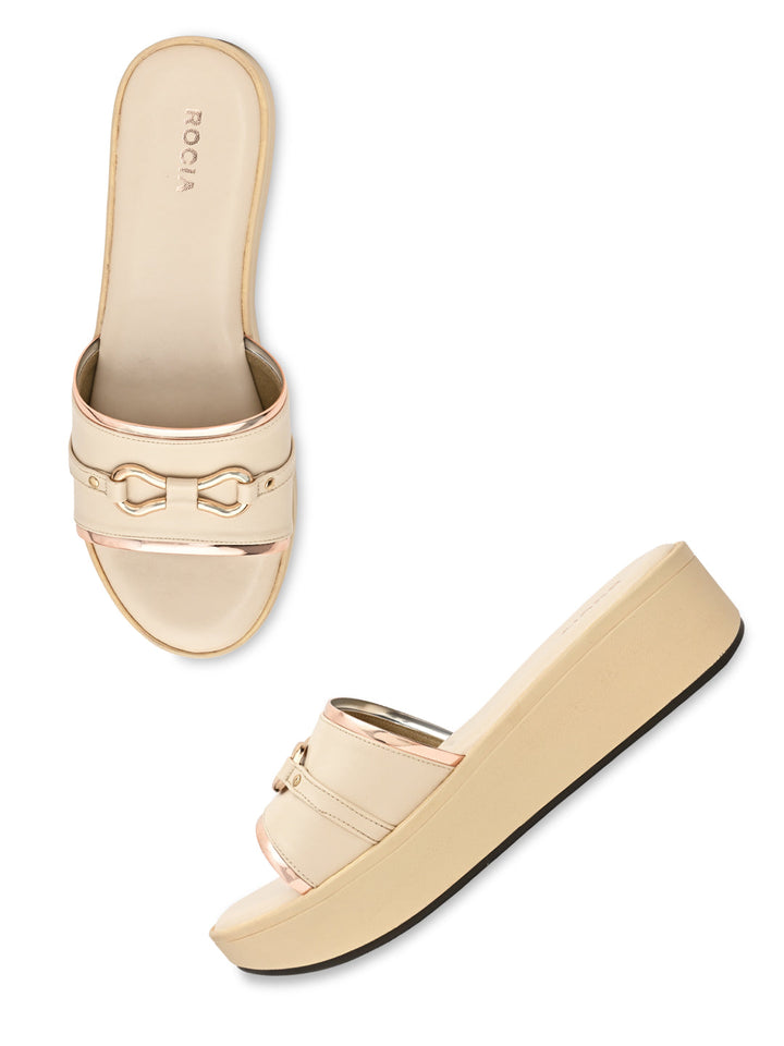 Rocia By Regal Beige Women Casual Wedges
