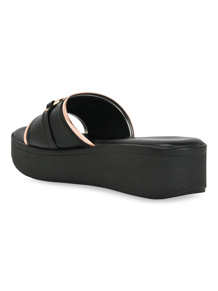 Rocia By Regal Black Women Casual Wedges