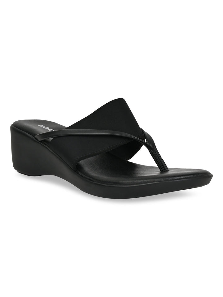 Rocia By Regal Black Women Casual Wedges