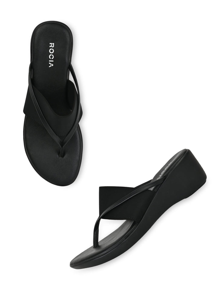 Rocia By Regal Black Women Casual Wedges