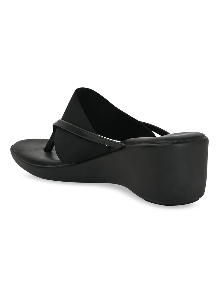 Rocia By Regal Black Women Casual Wedges