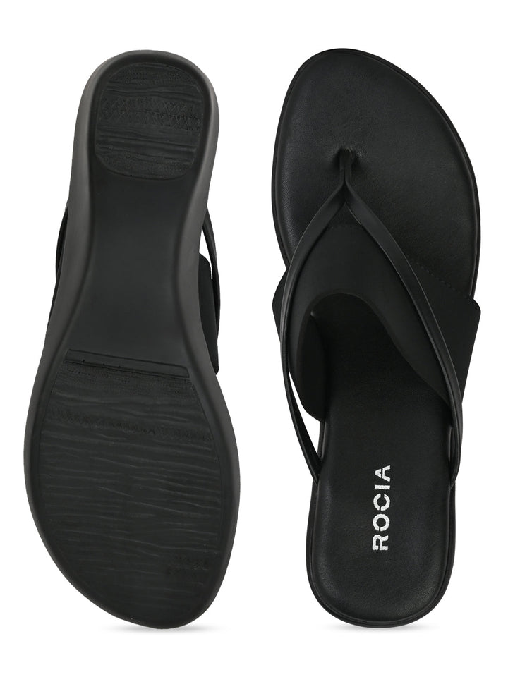 Rocia By Regal Black Women Casual Wedges