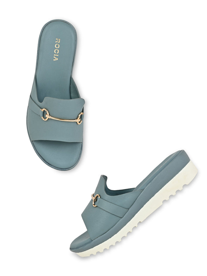 Rocia By Regal Blue Women Casual Wedges