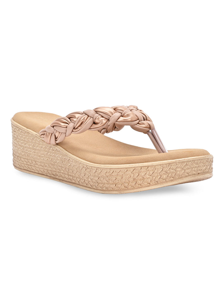 Rocia By Regal Pink Women Braided Casual Wedges