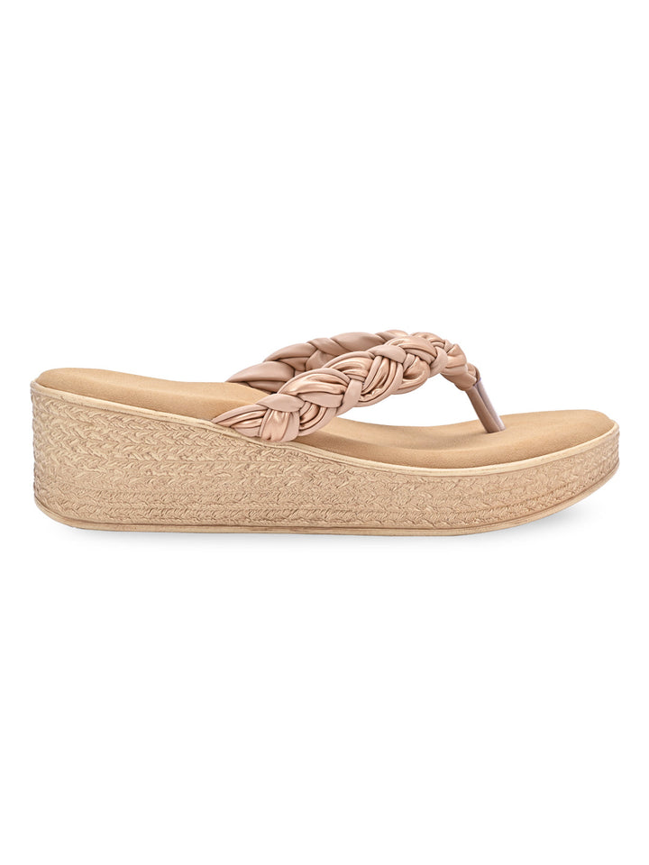 Rocia By Regal Pink Women Braided Casual Wedges