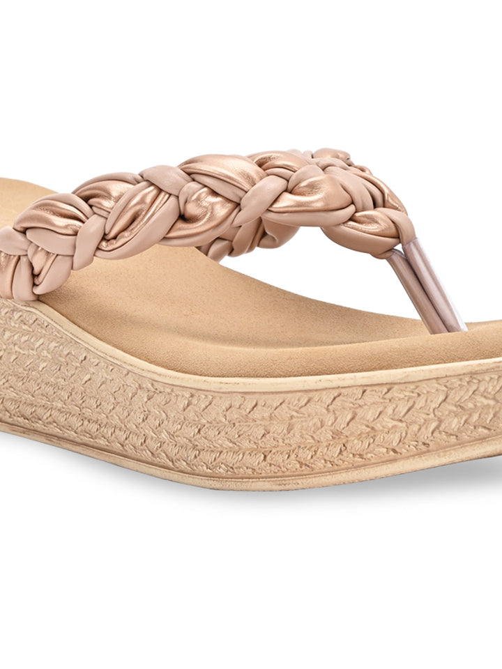 Rocia By Regal Pink Women Braided Casual Wedges
