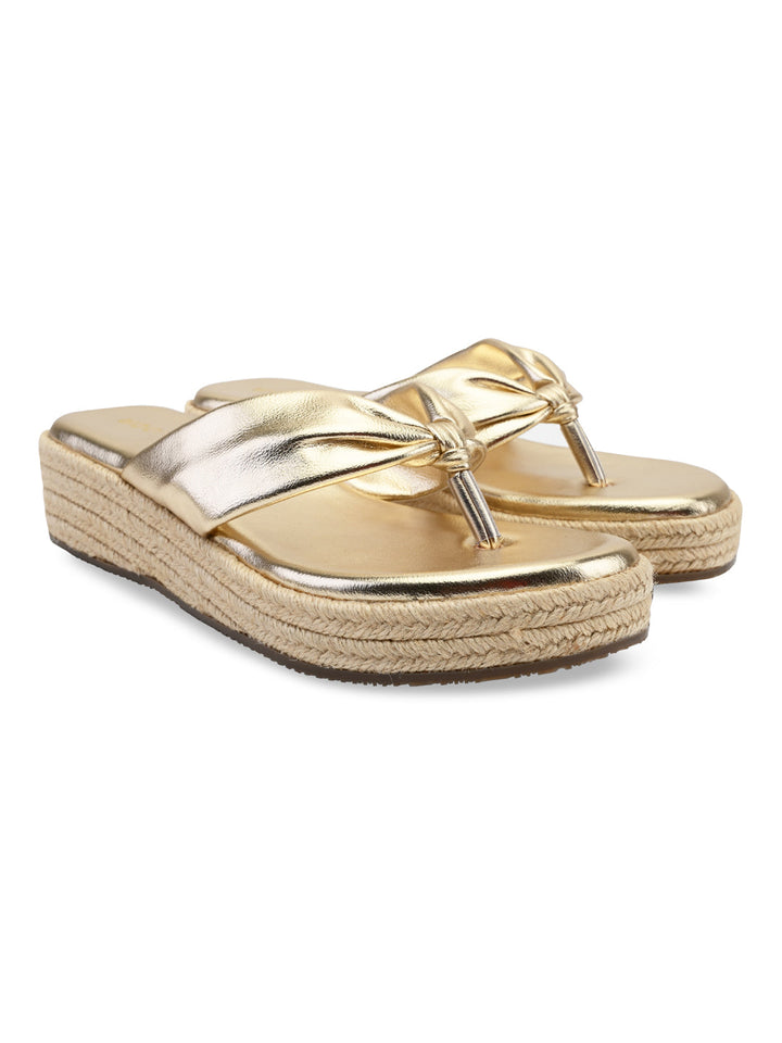 Rocia By Regal Gold Women Casual Slip On Espadrilles