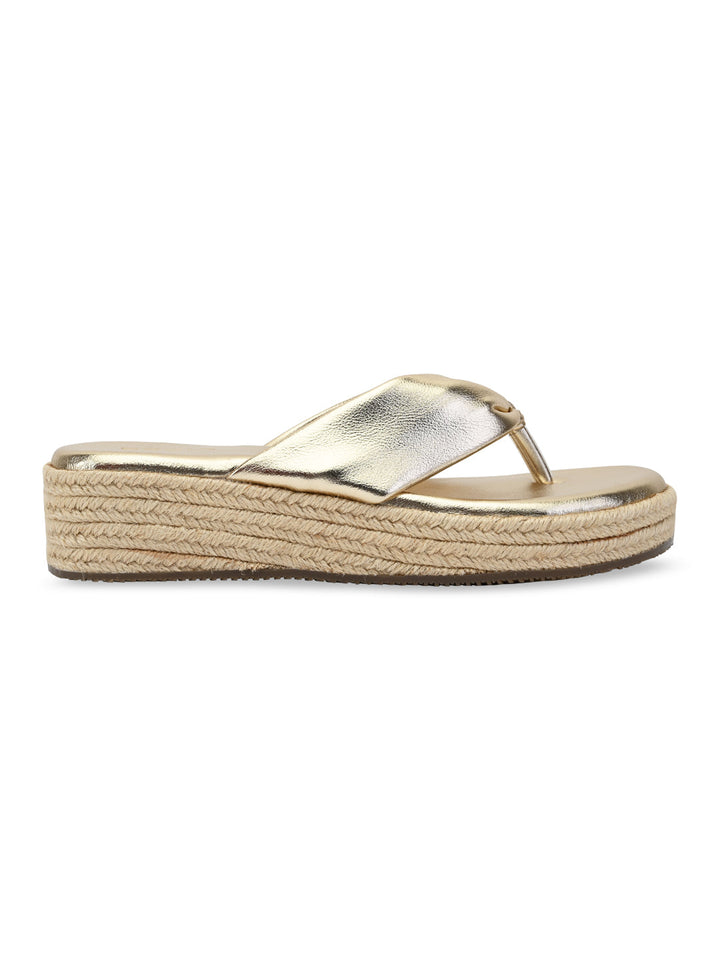 Rocia By Regal Gold Women Casual Slip On Espadrilles