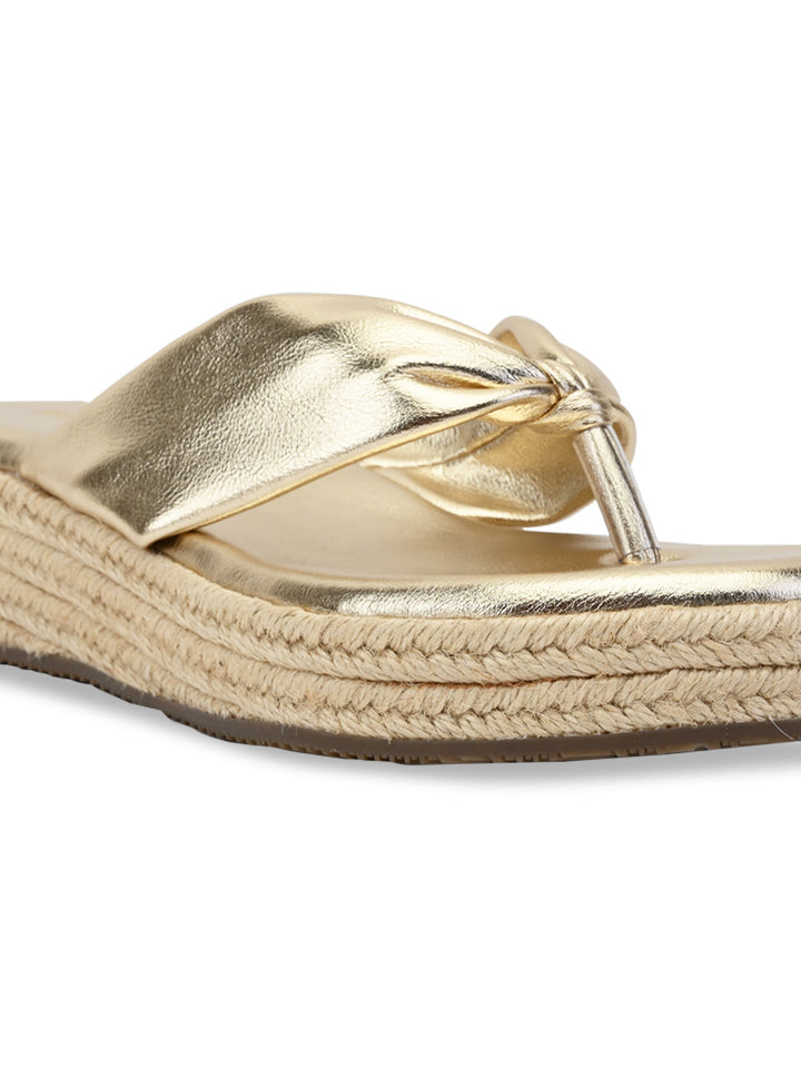 Rocia By Regal Gold Women Casual Slip On Espadrilles