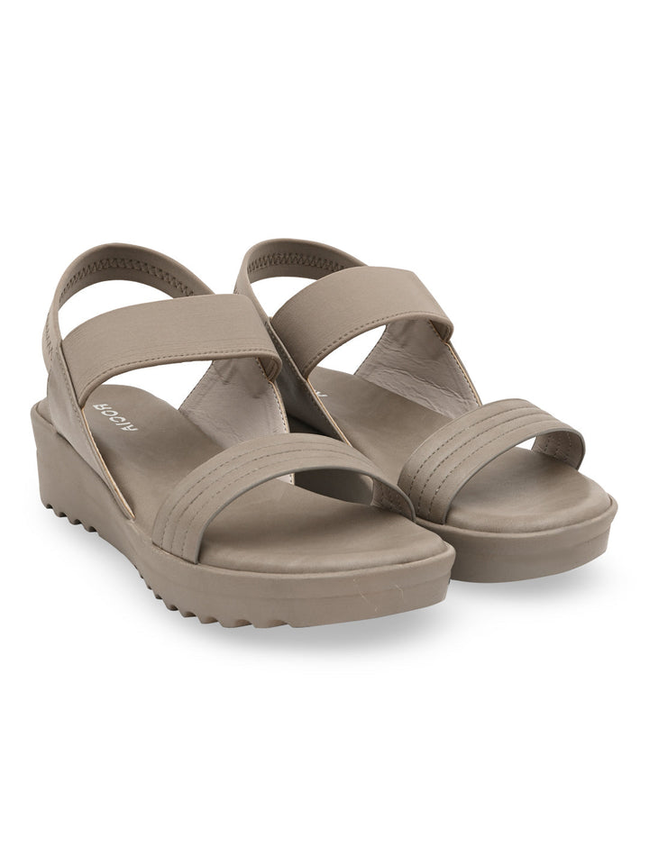 Rocia By Regal Grey Women Casual Wedge Heel Sandals