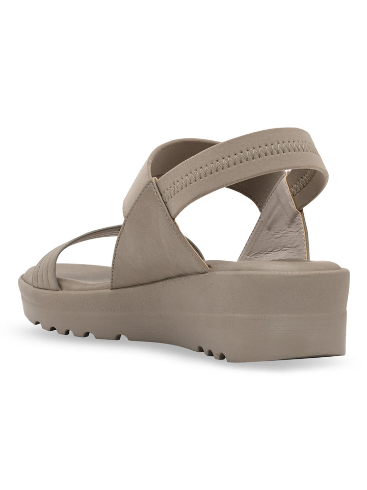 Rocia By Regal Grey Women Casual Wedge Heel Sandals