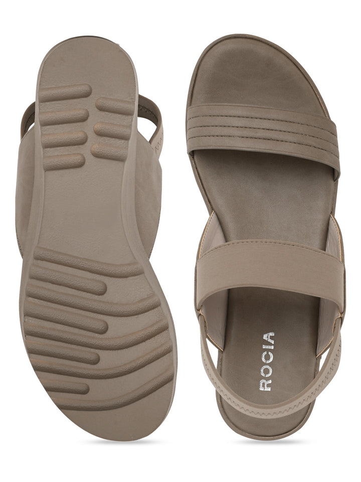 Rocia By Regal Grey Women Casual Wedge Heel Sandals