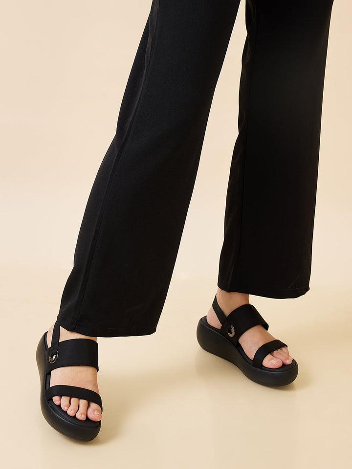 Rocia By Regal Black Women Casual Smart Wedges