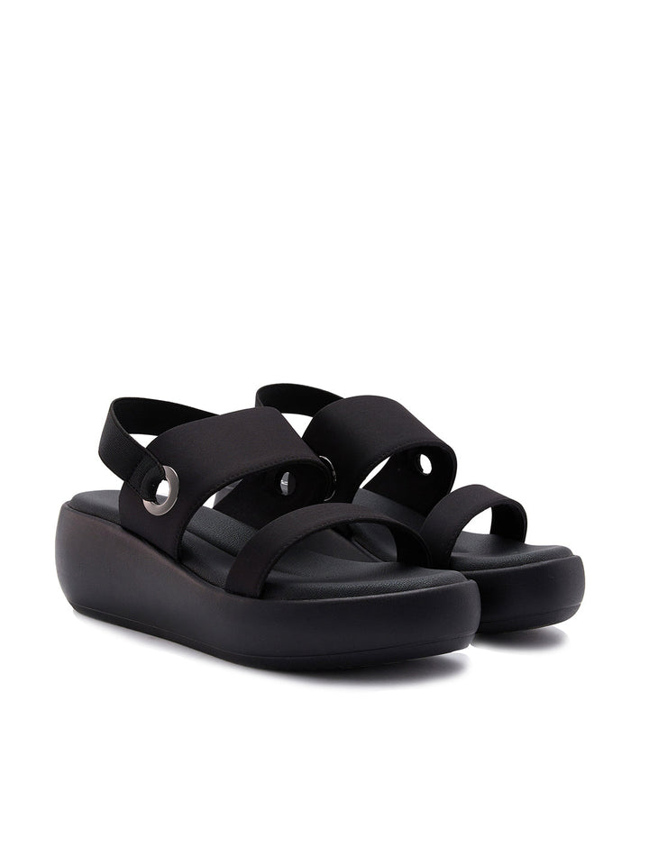 Rocia By Regal Black Women Casual Smart Wedges