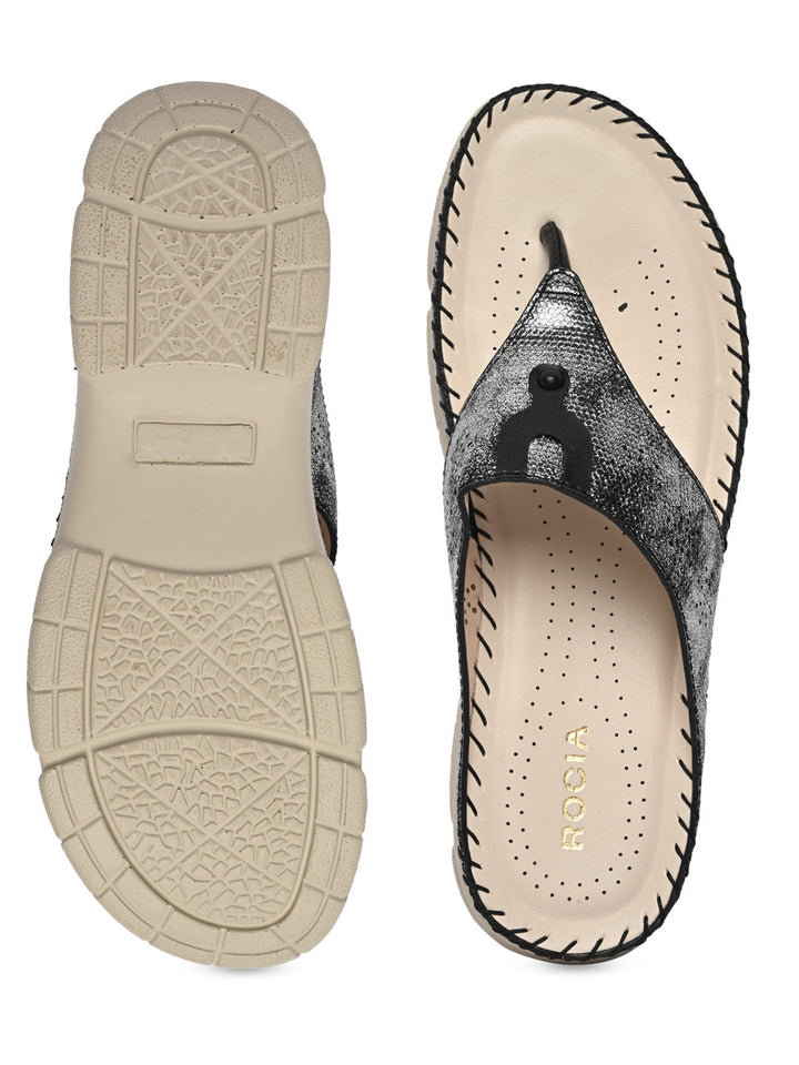 Rocia By Regal Black Women Casual Smart Wedges