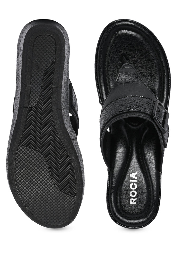 Rocia By Regal Black Women Funky Wedges