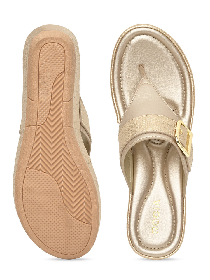 Rocia By Regal Gold Women Funky Wedges