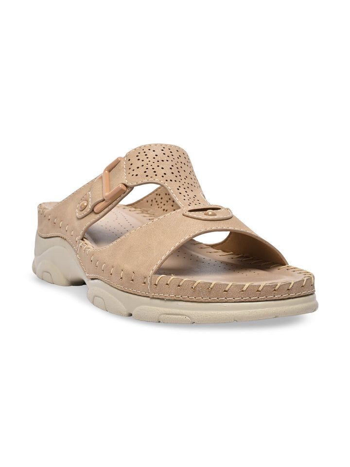 Rocia By Regal Beige Women Casual Laser Cut Wedges