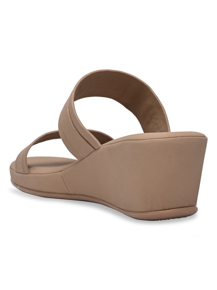 Rocia By Regal Beige Women Classy Buckled Wedges
