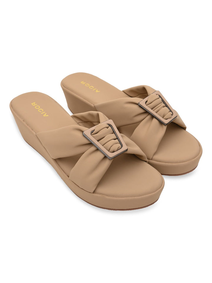Rocia By Regal Beige Women Casual Wedges