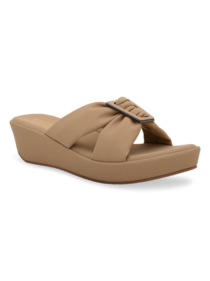 Rocia By Regal Beige Women Casual Wedges