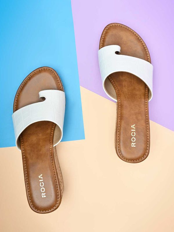 Rocia By Regal White Women Casual Wedge Sandals