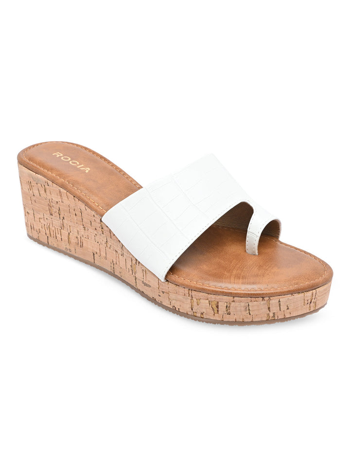 Rocia By Regal White Women Casual Wedge Sandals