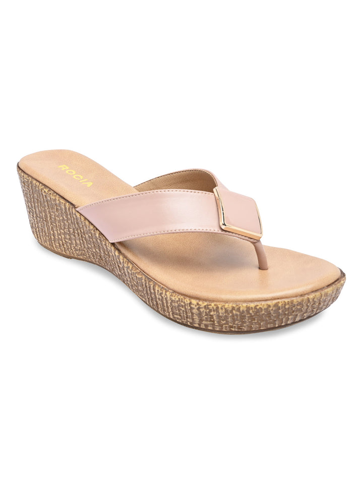 Rocia By Regal Pink Women Casual Wedge Sandals