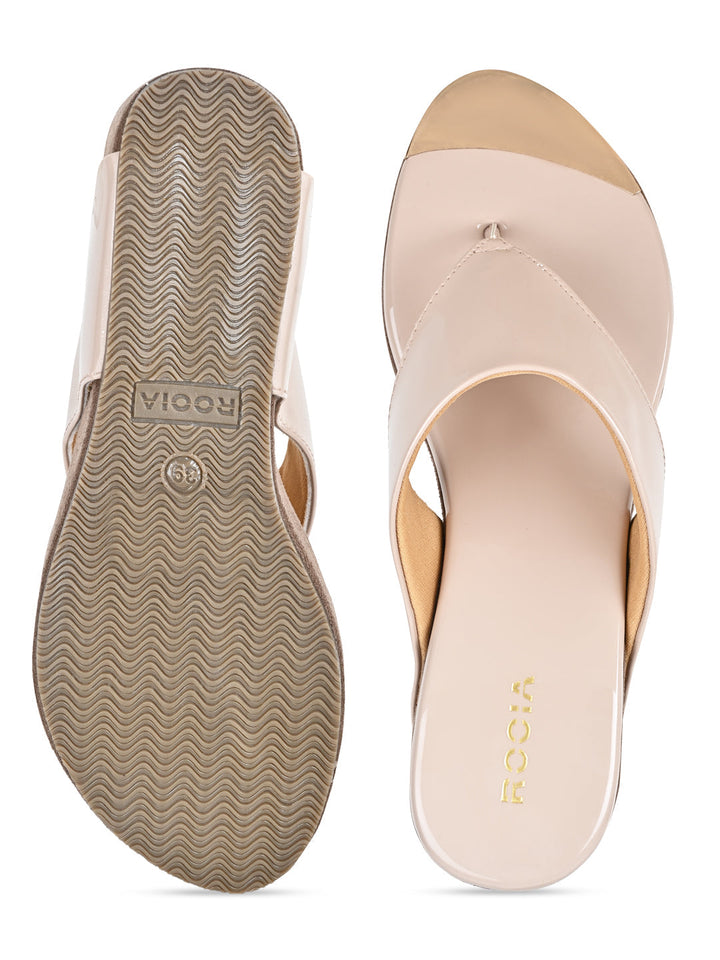 Rocia By Regal Beige Women Casual Slip On Platforms