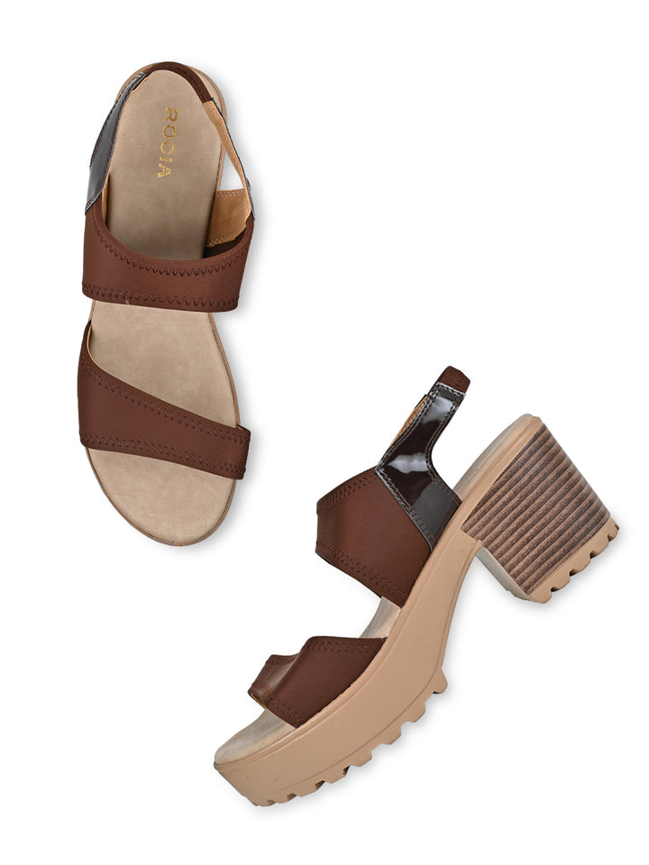 Rocia By Regal Brown Women Comfortable Lycra Platforms