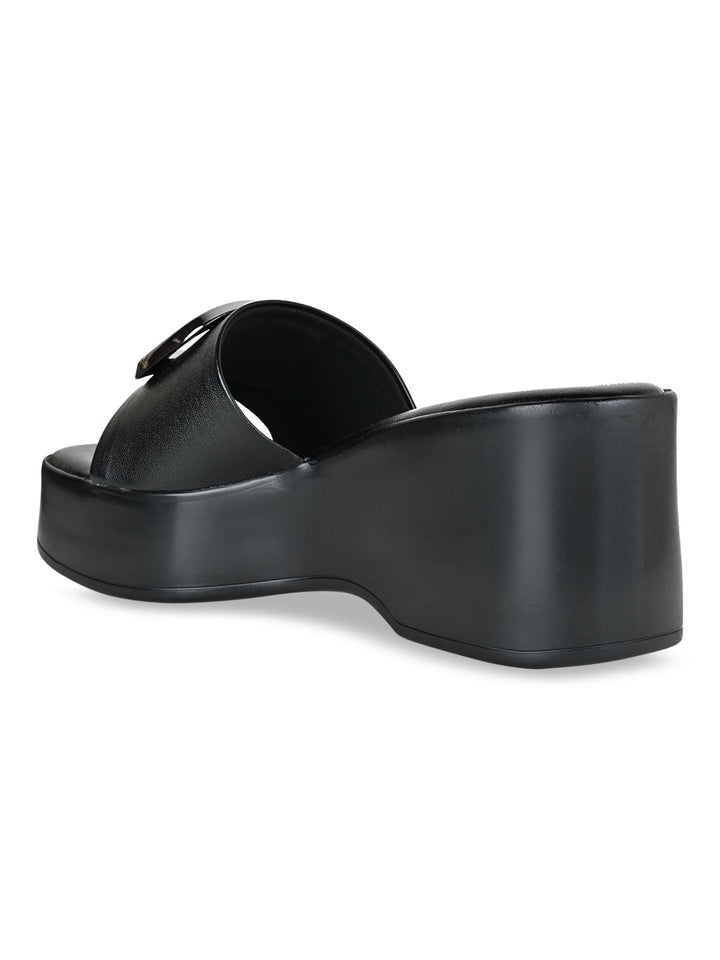 Rocia By Regal Black Women Casual Wedges