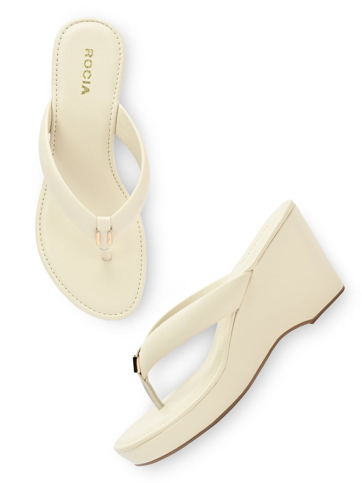 Rocia By Regal Beige Women Casual High Wedges