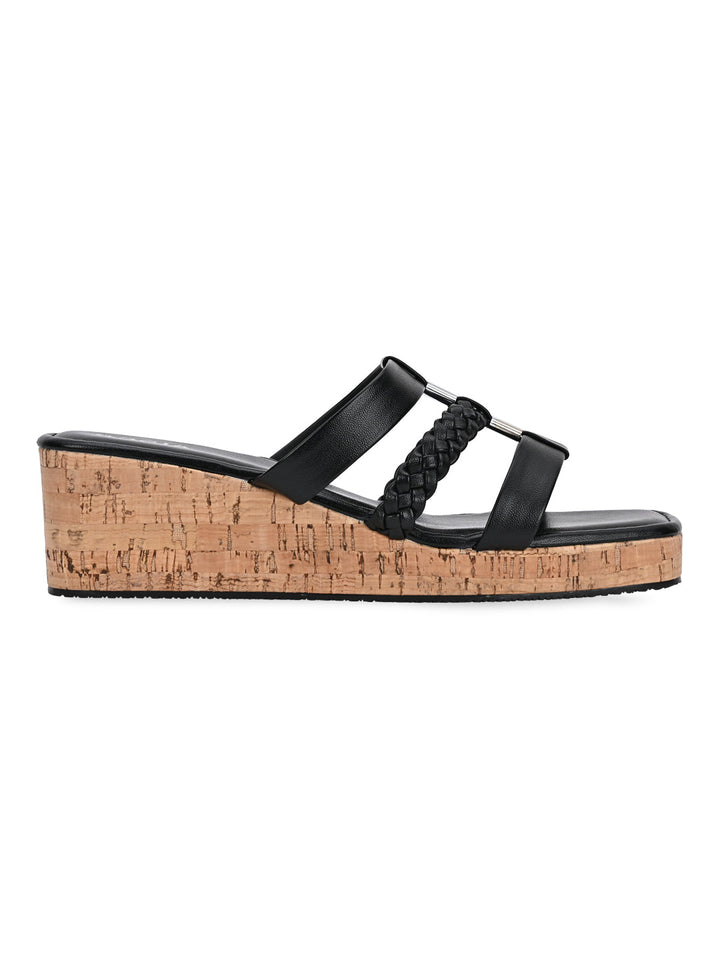 Rocia By Regal Black Women Casual Wedges