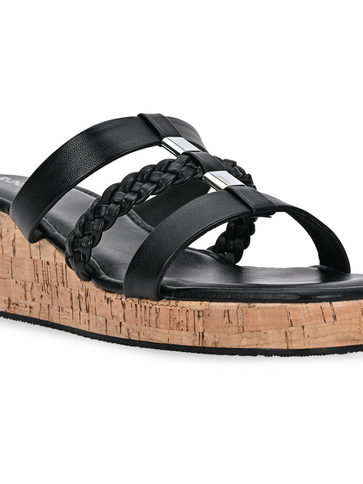 Rocia By Regal Black Women Casual Wedges