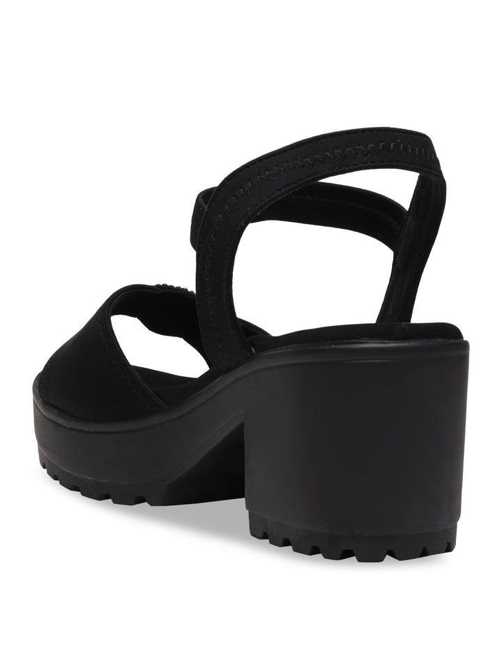 Rocia By Regal Black Women Casual Platform Sandals