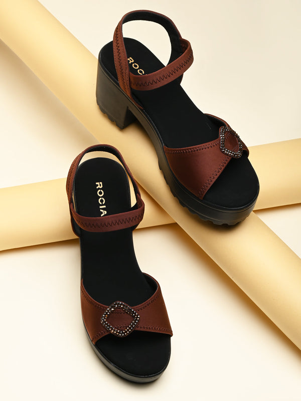 Rocia By Regal Brown Women Casual Platform Sandals