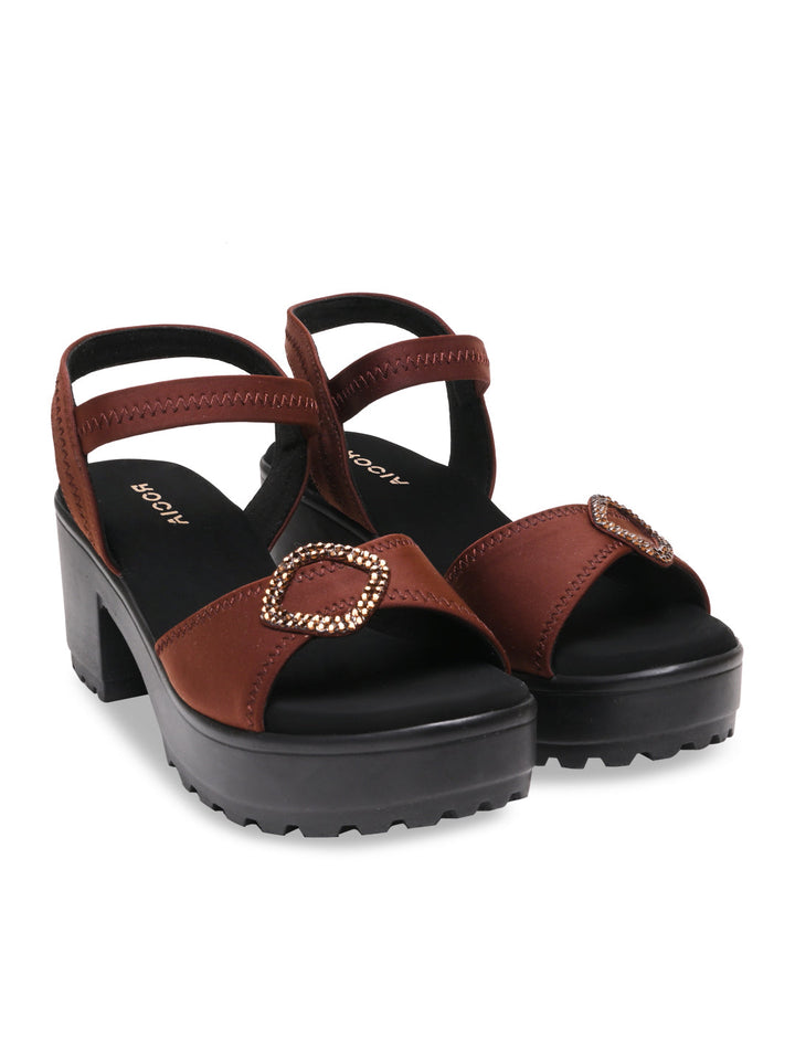 Rocia By Regal Brown Women Casual Platform Sandals