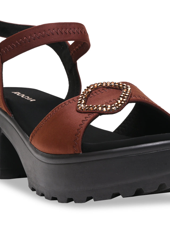 Rocia By Regal Brown Women Casual Platform Sandals