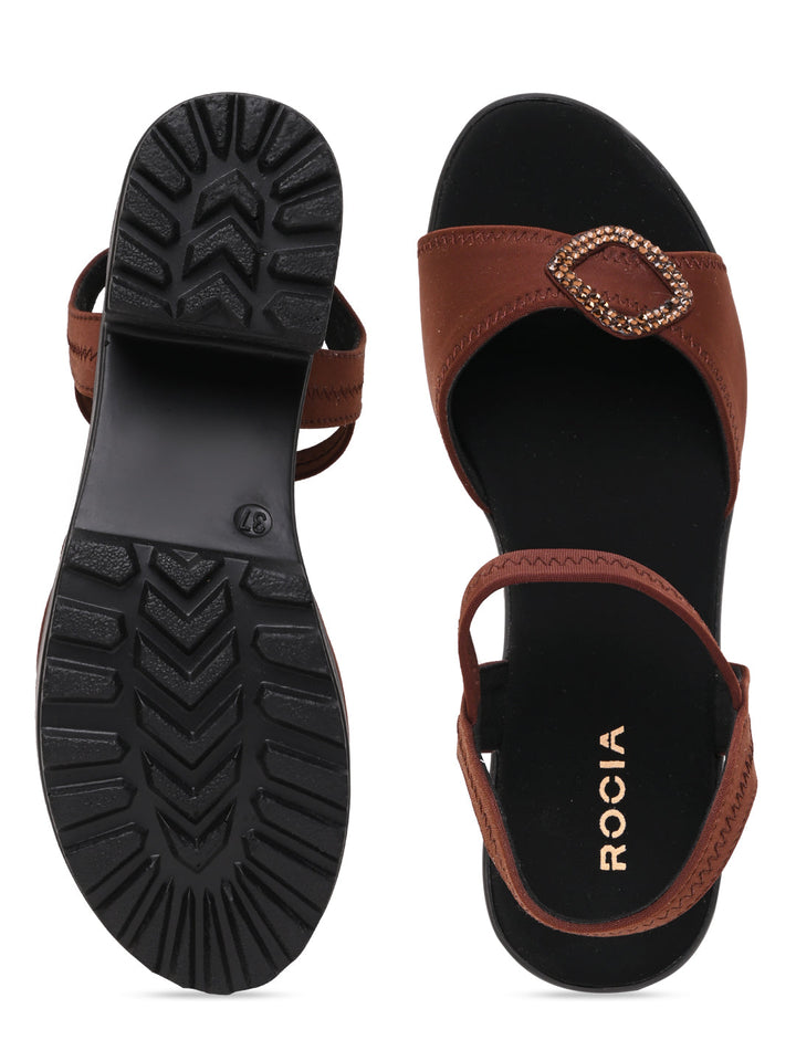 Rocia By Regal Brown Women Casual Platform Sandals