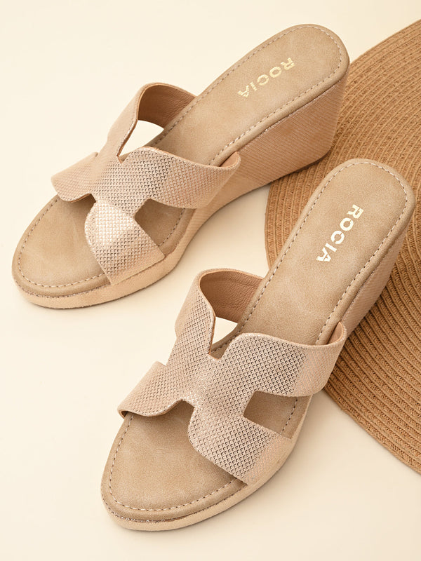 Rocia By Regal Gold Women Stylish High Heel Platforms