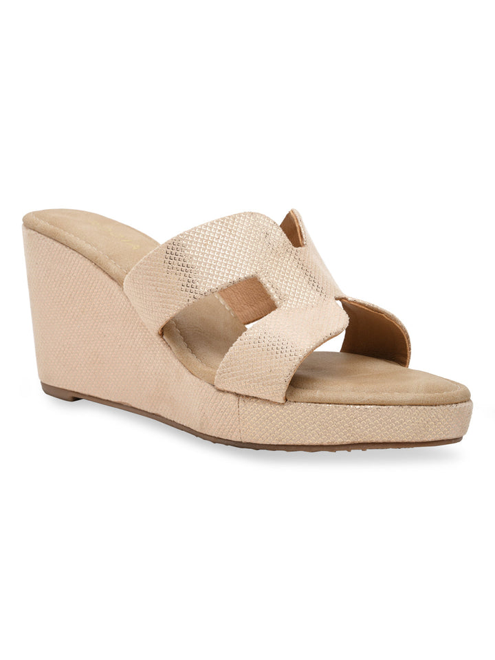 Rocia By Regal Gold Women Stylish High Heel Platforms