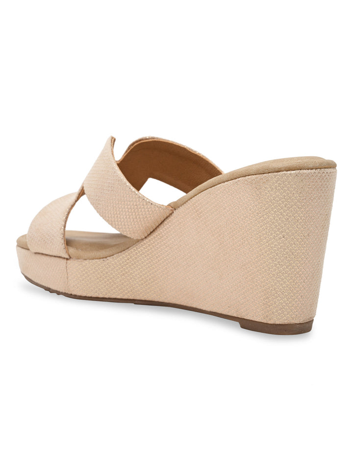 Rocia By Regal Gold Women Stylish High Heel Platforms