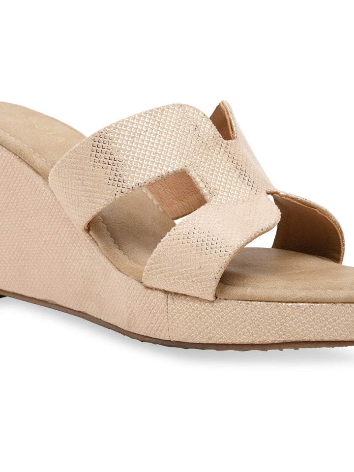 Rocia By Regal Gold Women Stylish High Heel Platforms