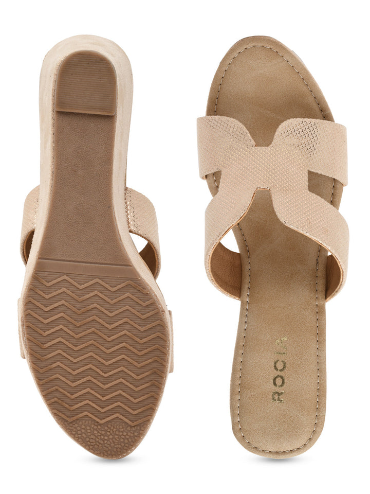 Rocia By Regal Gold Women Stylish High Heel Platforms