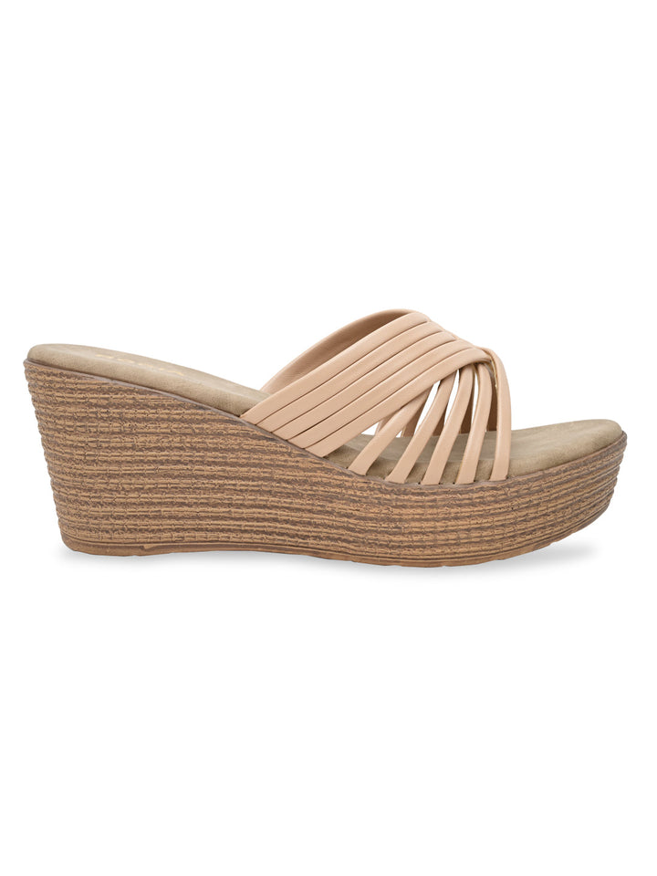 Rocia By Regal Beige Women Casual Strappy Platforms