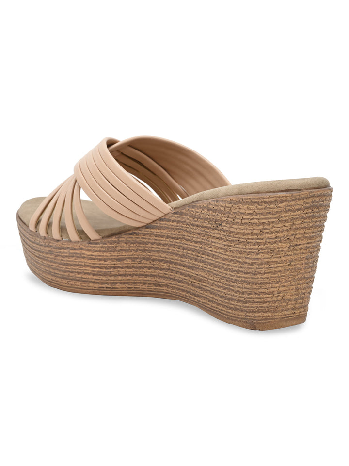 Rocia By Regal Beige Women Casual Strappy Platforms