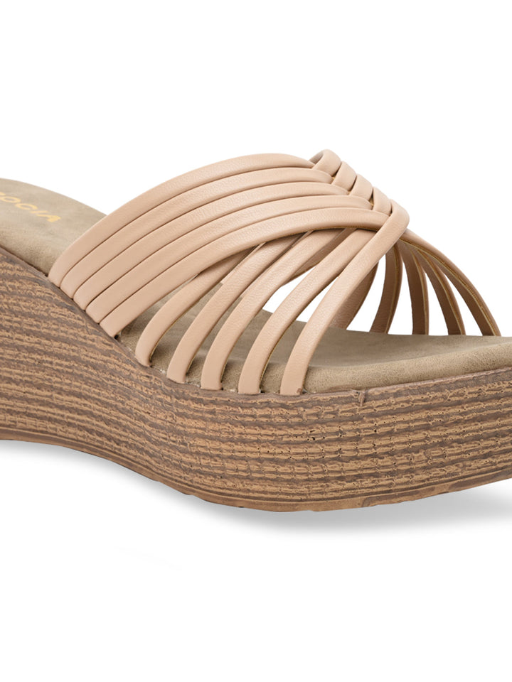 Rocia By Regal Beige Women Casual Strappy Platforms