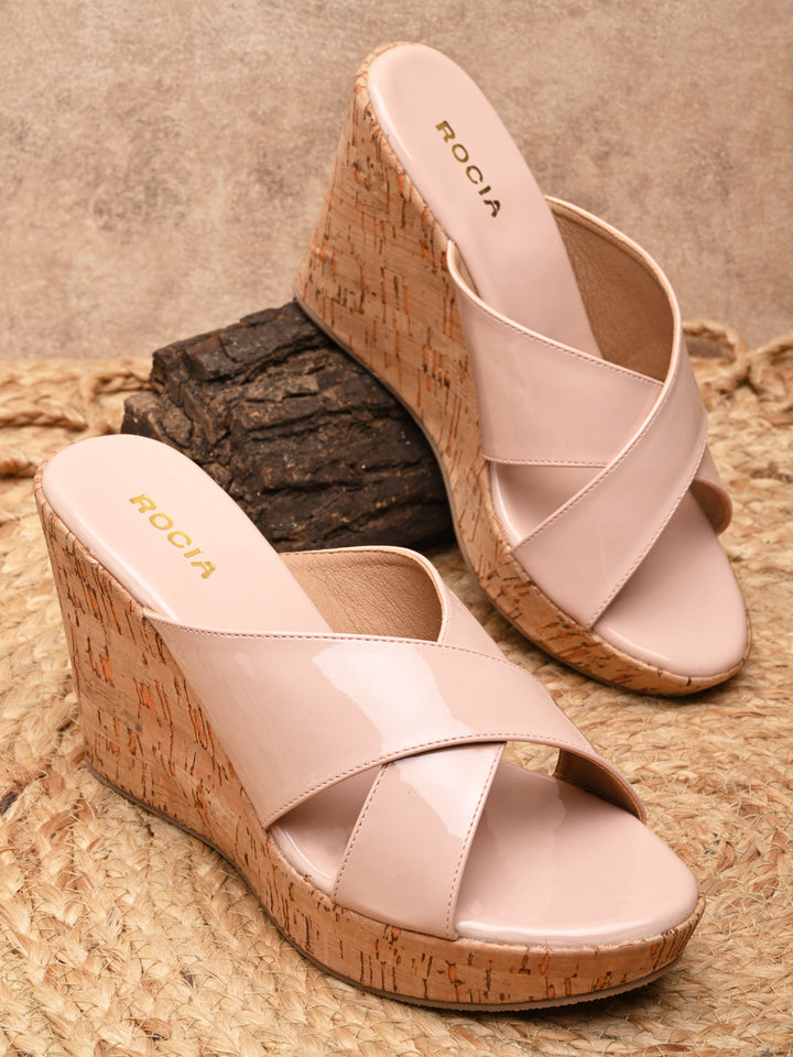 Rocia By Regal Nude Women Casual High Wedges