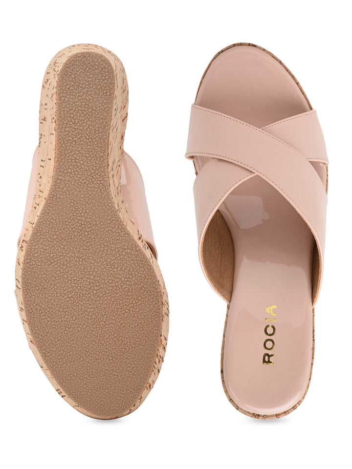 Rocia By Regal Nude Women Casual High Wedges